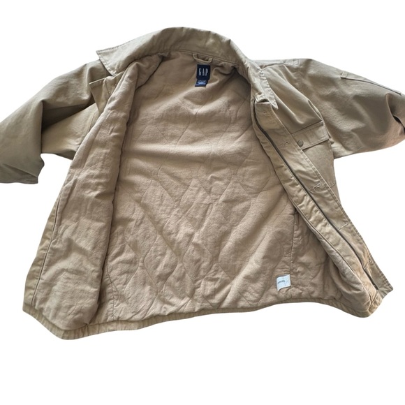 GAP Kids Tan Canvas Chore Jacket w/ Quilted Lining (XXL) Workwear - Picture 3 of 13